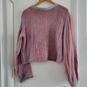 Halo Labels Gauze cropped sweatshirt